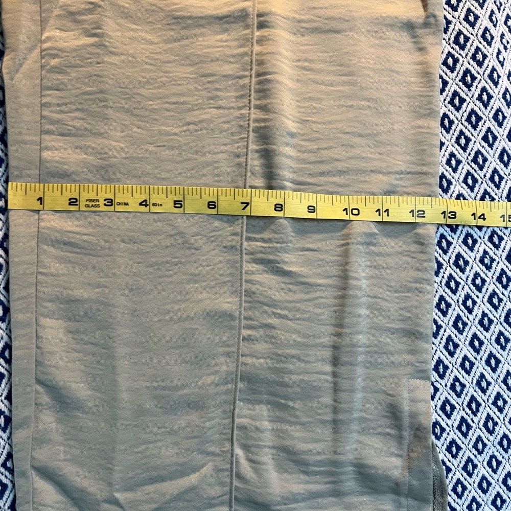 Satin Wide Leg Pull-On Pants in Light Gray XXL pockets Flowy Dressy Office - Picture 8 of 8
